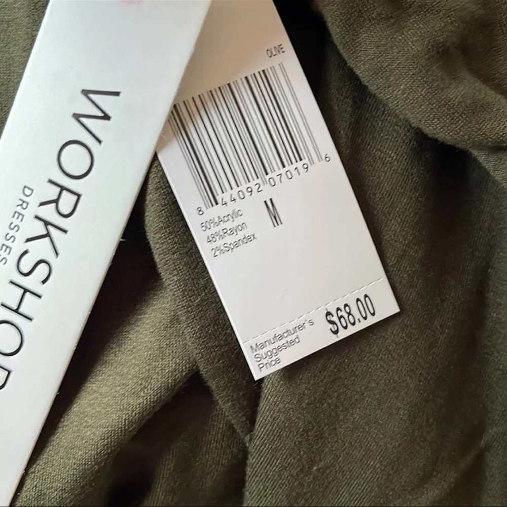 NWT WORKSHOP Olive LongSleeve Dress. - Picture 4 of 10